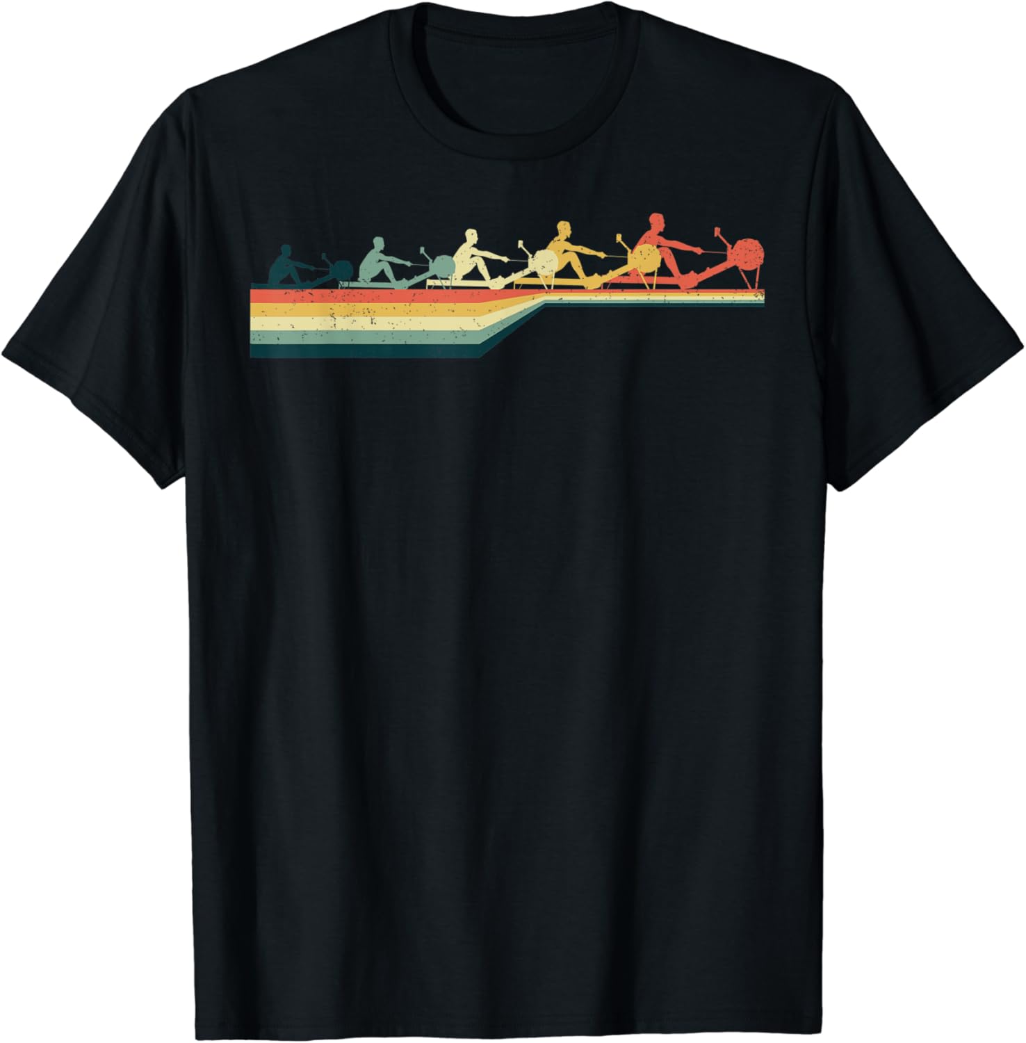 INDOOR ROWING Funny Gift Vintage Retro TShirt Amazon.co.uk Clothing